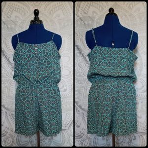 Geometric Print Romper